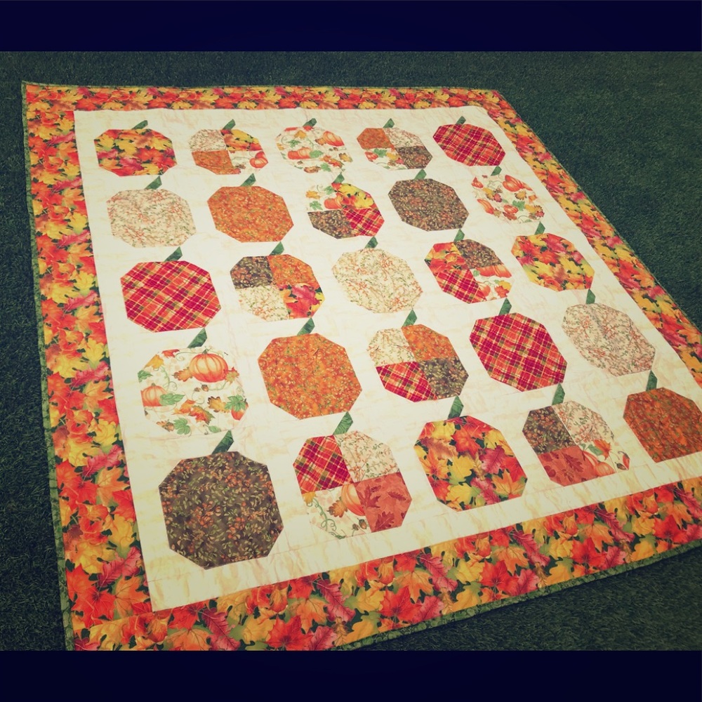 Handmade Pumpkin Quilt
